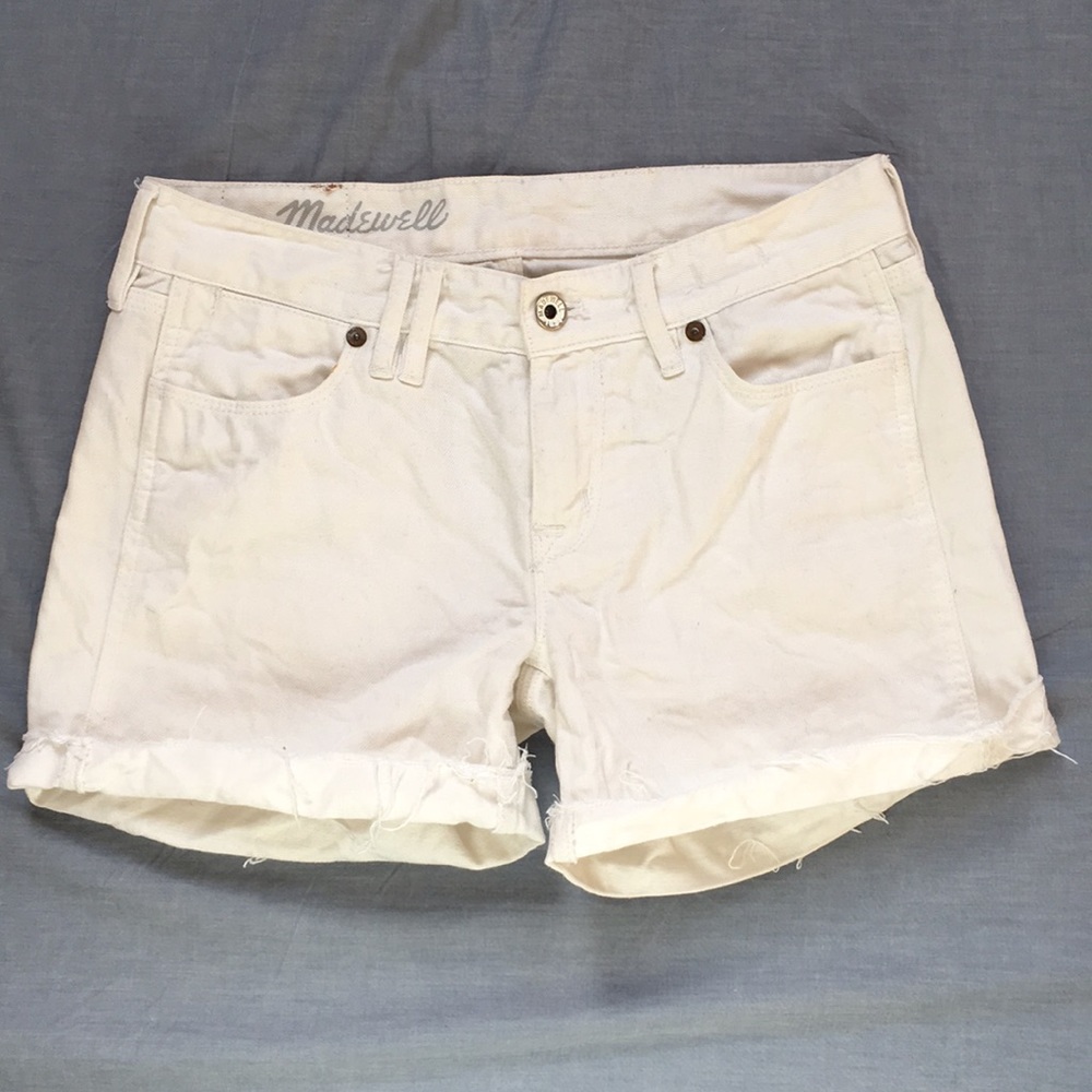 EVERYTHING MUST GO Madewell White Jean Shorts